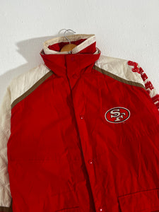 Vintage 1990's San Fransisco 49ers Long Starter Jacket Sz. L