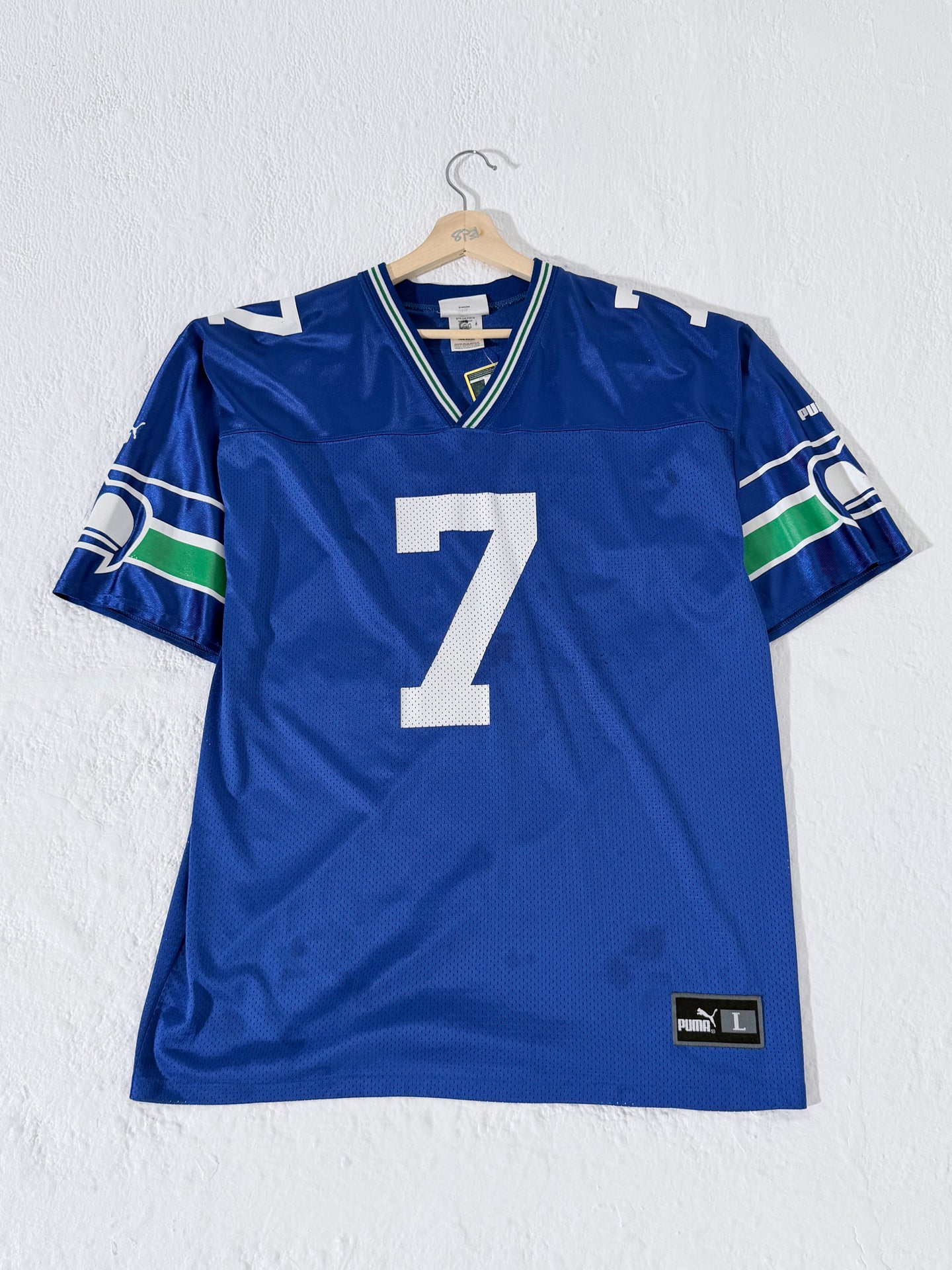Vintage 1990's Seattle Seahawks Joe Kitna Puma NFL Jersey Sz. L