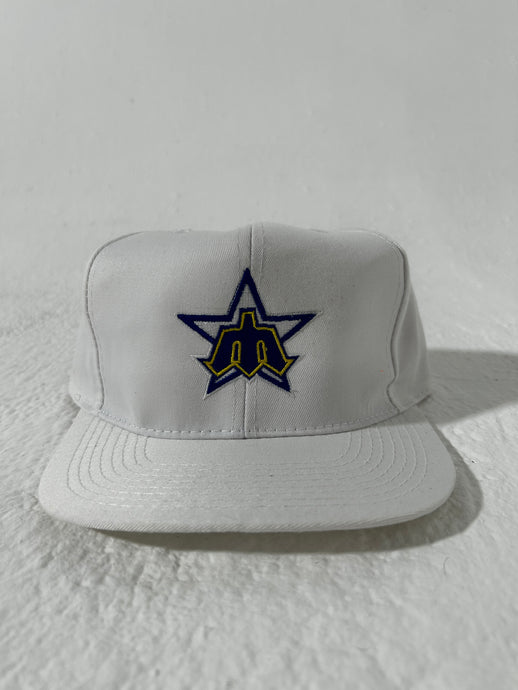 Vintage Seattle Mariner White Snapback Hat