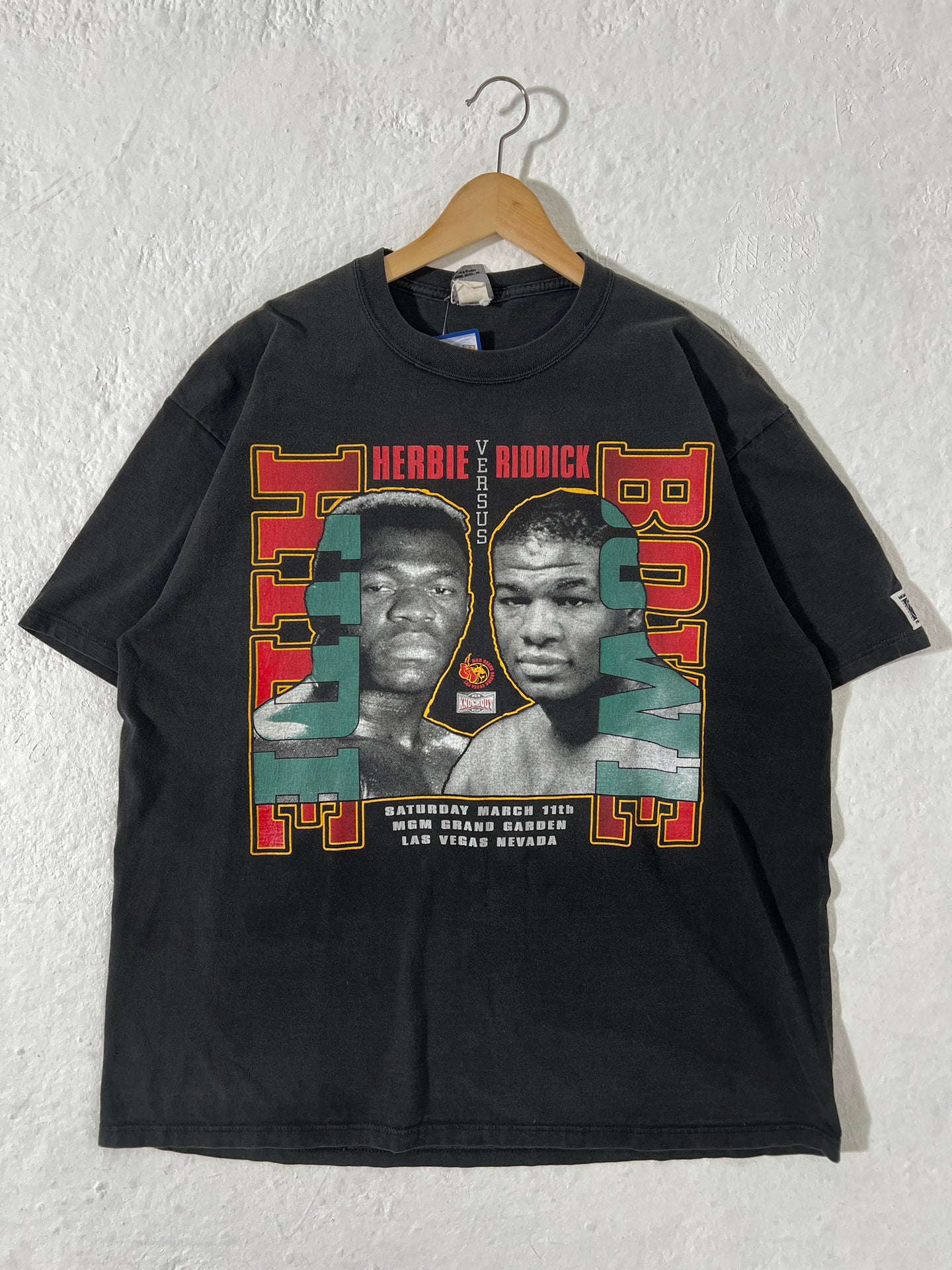 Vintage 1995 Herbie Hide V Riddick Bowe T-Shirt Sz. XL