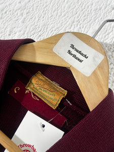 Vintage 1960s Maroon Varsity Cardigan Size XS
