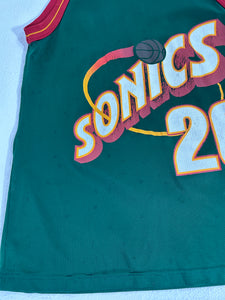 Vintage Seattle SuperSonics Gary Payton NBA Champion Jersey Sz. L