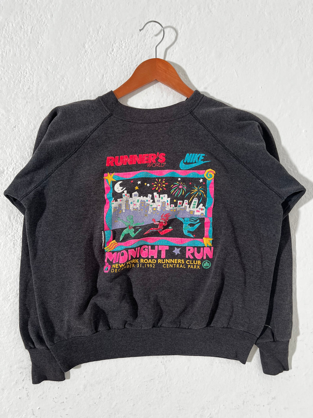 Vintage 1992 Nike Runners World Central Park Crewneck Sz. Small