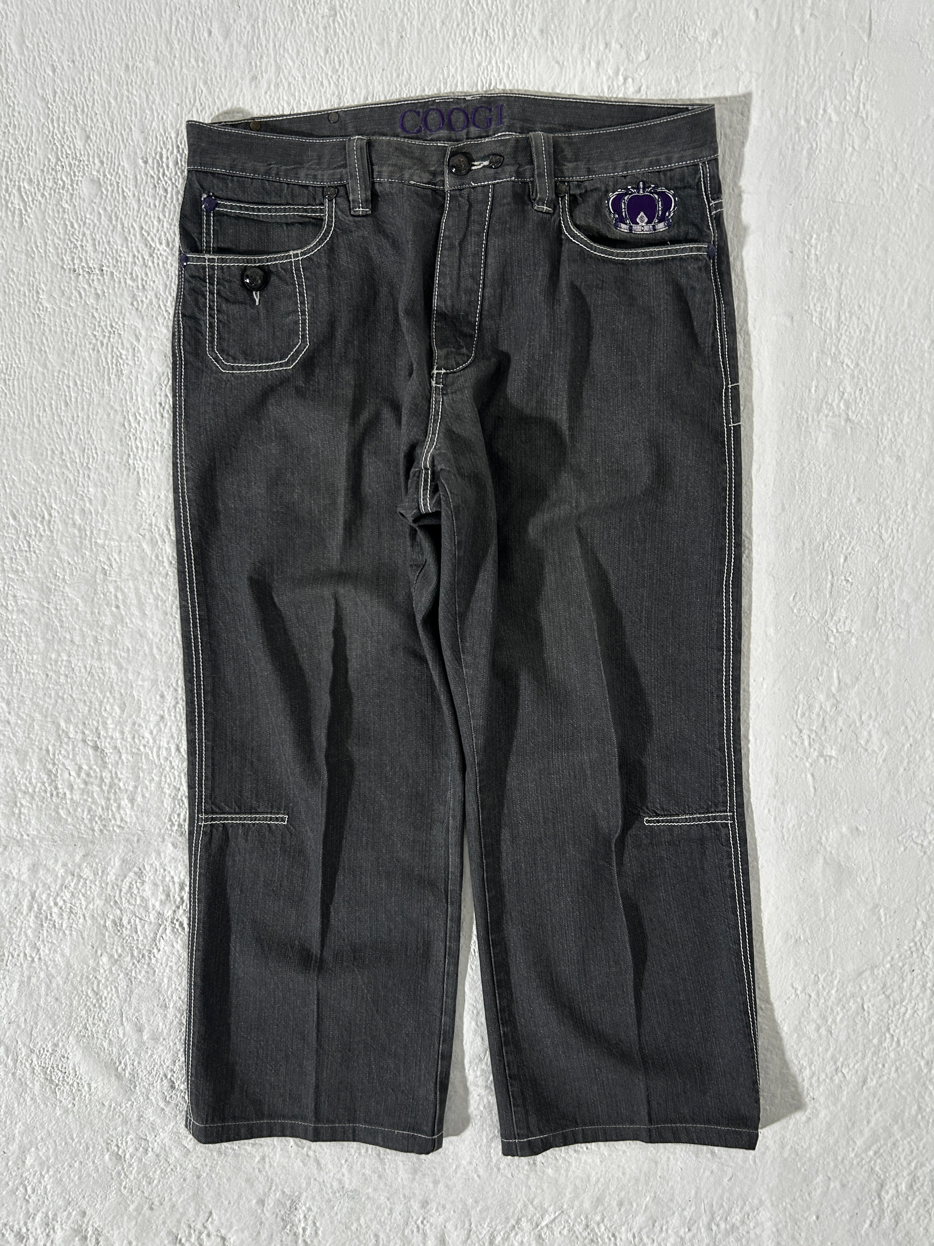 38インチ　中古COOGIジーンズ Vintage Coogi Grey & Purple Denim Jeans Sz. 38 x 34