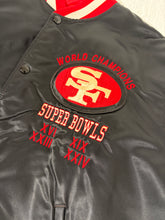 Vintage San Francisco 49ers Black Satin Jacket Size XL
