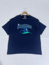 Vintage 1990's Seattle Mariners Cap T-Shirt Sz. 2XL