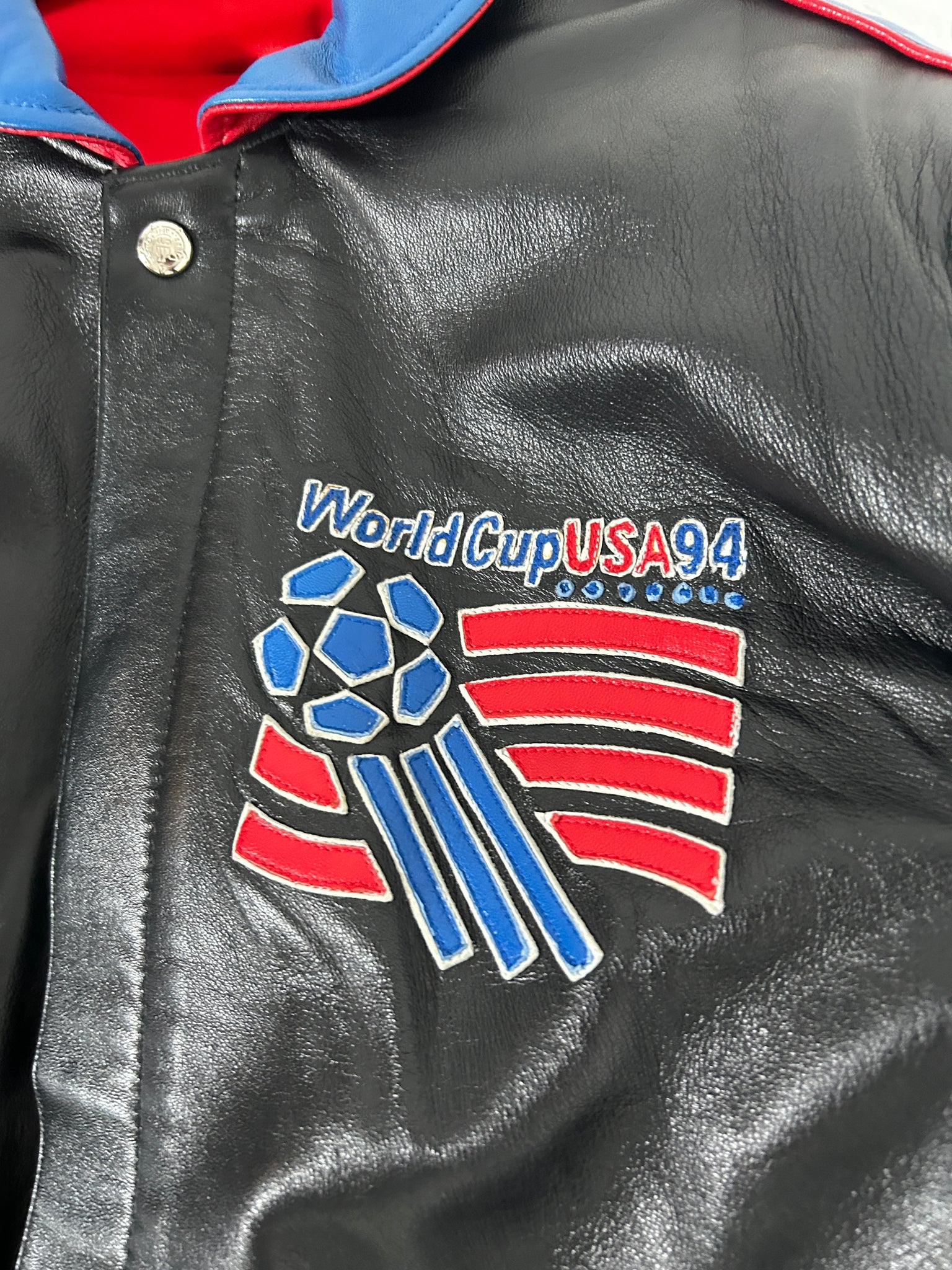 Vintage 94' Signed Jeff Hamilton World Cup USA Reversible Leather Jack
