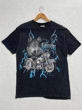 90s American Thunder “Survivors” Biker Wolf Lightning T-Shirt SZ L