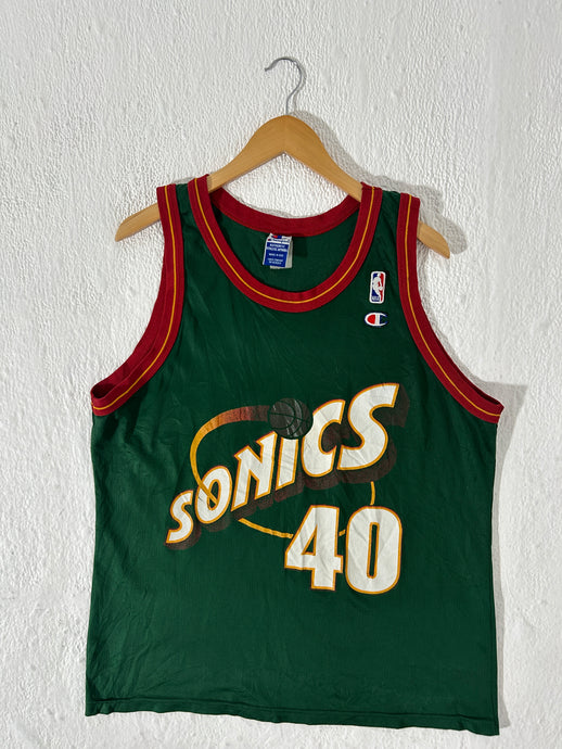 Vintage 1990's Shawn Kemp Seattle Supersonics NBA Champion Jersey Sz. M