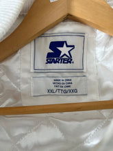 Retro Seattle Seahawks White Satin Starter Jacket Size 2XL
