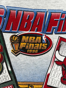 Vintage 1996 NBA Finals Seattle Supersonics vs. Chicago Bulls T-Shirt Sz. L