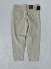 Vintage 90s Levis White 550s Relaxed Fit Tapered Leg 36X32