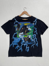 Vintage 90s American Thunder AOP Sz L XL Bald Eagle Shirt Sz L