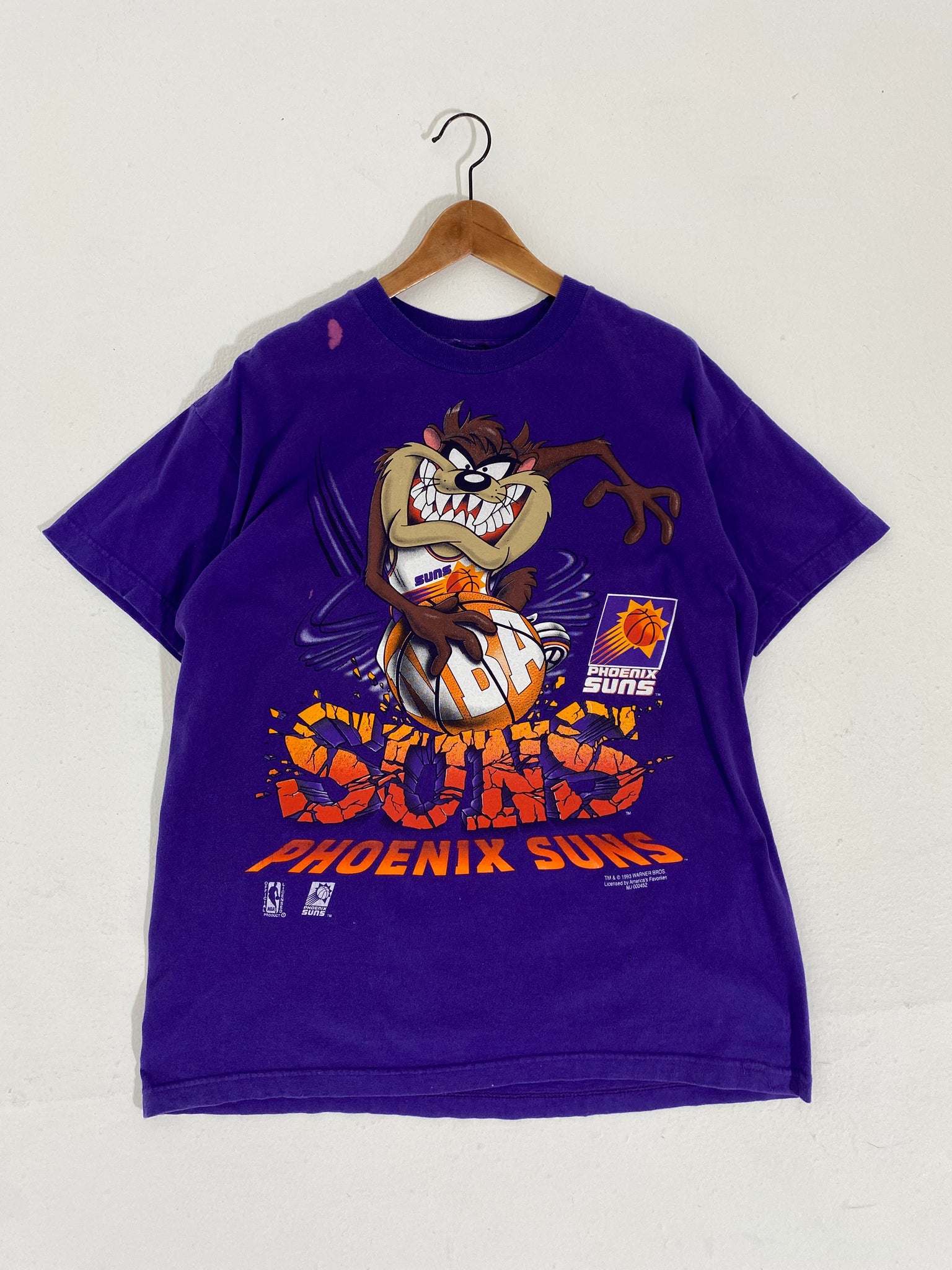 Vintage 90s Phoenix Suns Looney Tunes White Men T-shirt