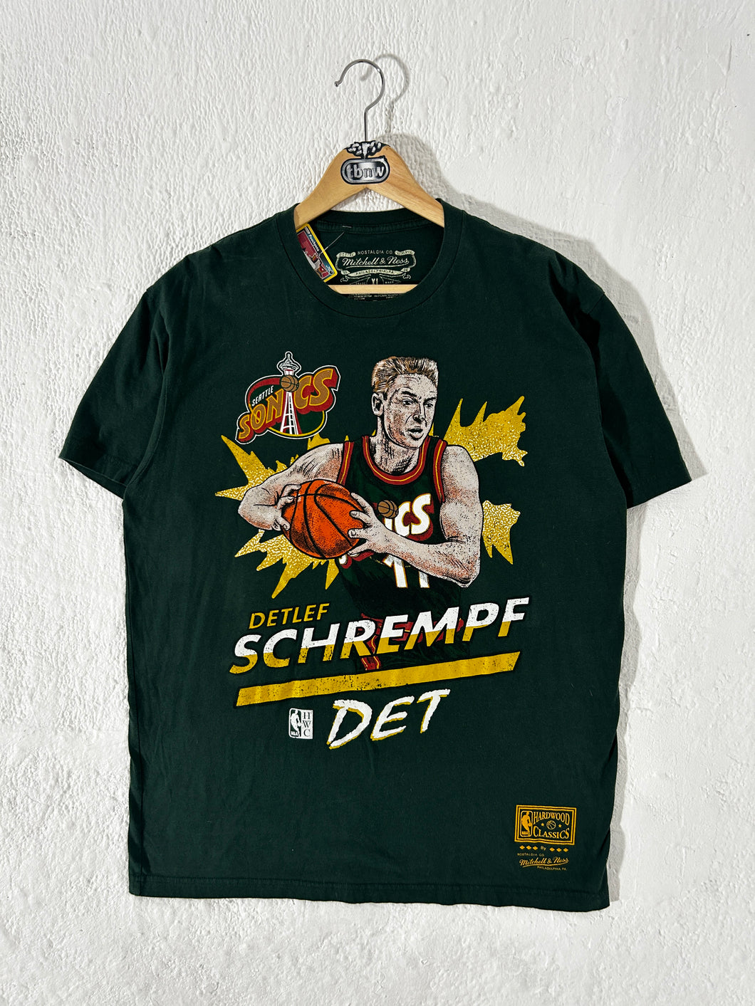 Seattle Supersonics Detlef Schrempf Mitchell & Ness T-Shirt Sz. XL