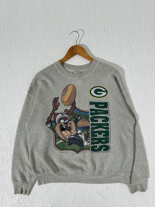 Vintage 1993 Green Bay Packers x Taz Looney Tunes Crewneck Sz. L