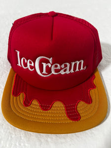 Ice Cream Vision Red Snapback Trucker  Hat DEPT1