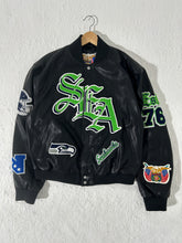 Seattle Seahawks Jeff Hamilton Vegan Leather Jacker Size L