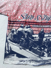 Vintage 1992 AOP Sailing Stars and Stripes America's Cup T-Shirt Sz. XL