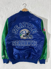 Vintage Seattle Seahawks Green/Navy Starter Bomber Jacket Size L