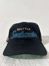 Vintage Seattle Seahawks Black Sports Specialties Script Snapback