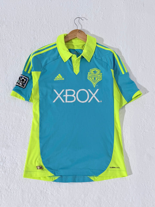 Seattle Sounders 2012 Super Cyan Third Kit Sz. S