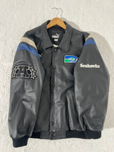 Vintage Seattle Seahawks Puma Leather Jacket Size L
