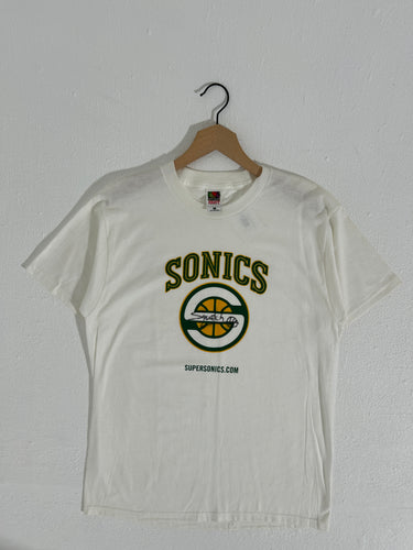 y2k SIGNED Sasquatch Seattle Supersonics T-Shirt Sz. L