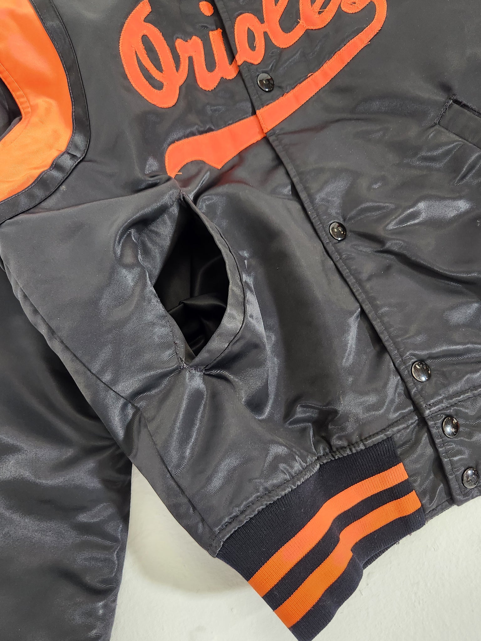 Baltimore Orioles 70's Bomber Black Jacket