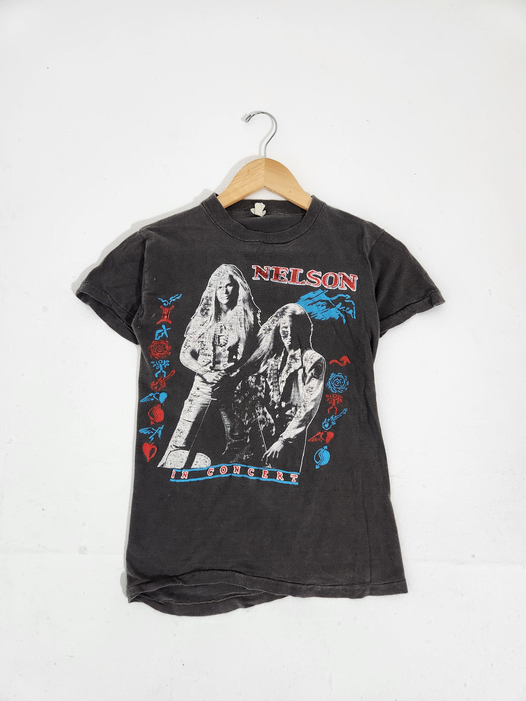 Vintage 1990's NELSON in Concert Band Tour T-Shirt Sz. XS