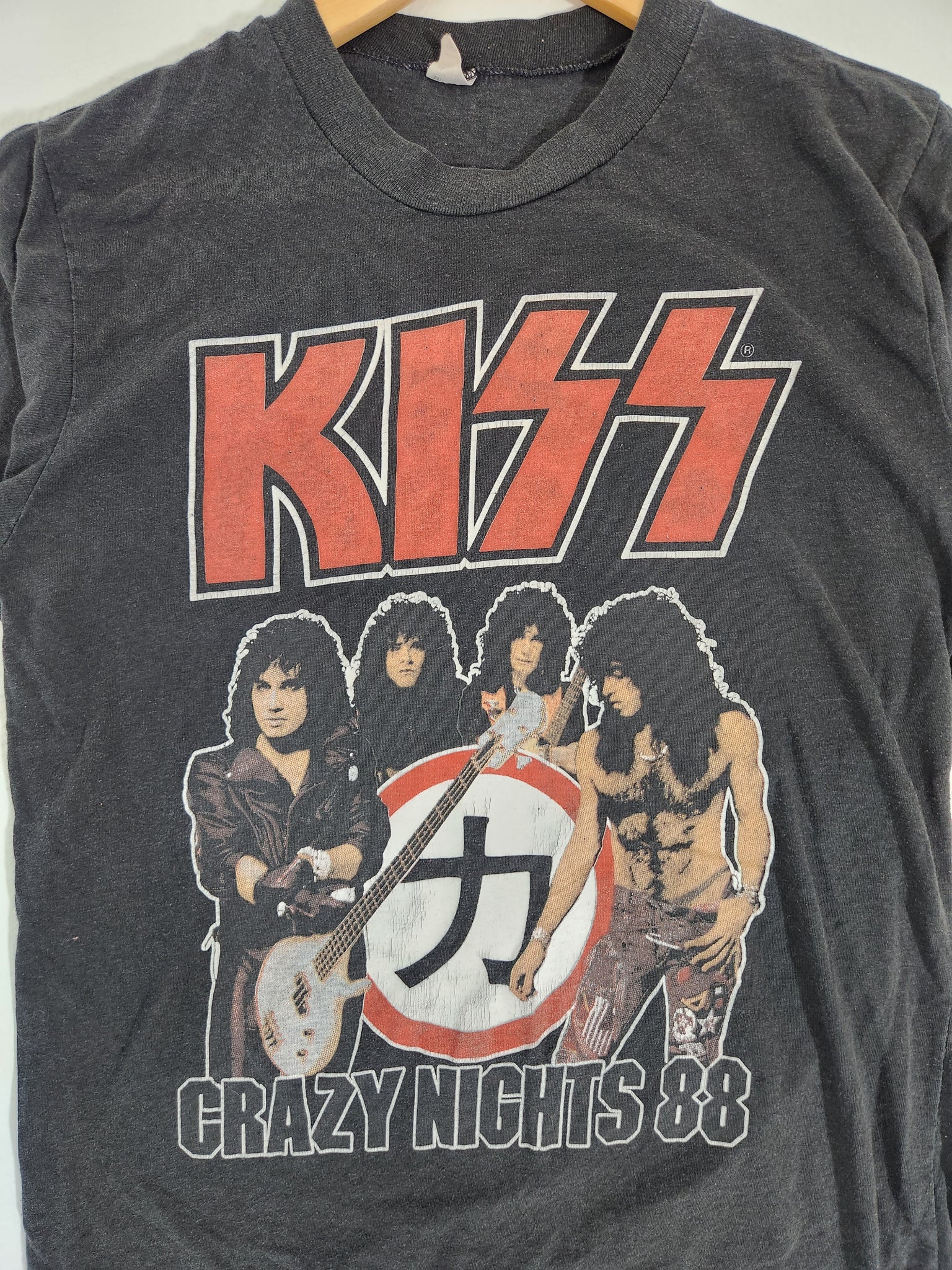 Vintage 1980's KISS Band 1988 Europe Tour T-Shirt Sz. M