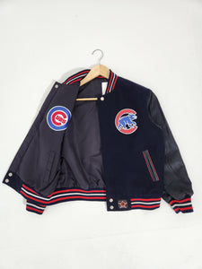 Vintage 1990's MLB CUBS Reversible Varsity Jacket Sz. S