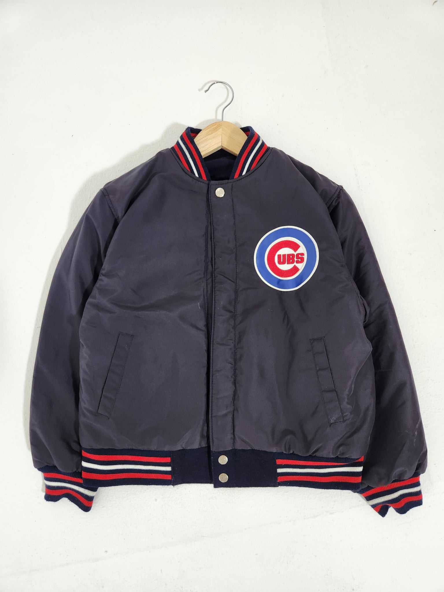 Vintage 1990's MLB CUBS Reversible Varsity Jacket Sz. S