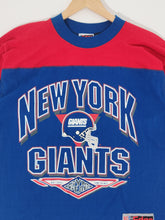 Vintage 1990's EDGE NFL New York Giants Quarter Sleeve V-Neck T-Shirt Sz. M