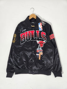 Modern Pro Standard NBA Chicago Bulls 6 Time Champion Satin Bomber Jacket Sz. XL