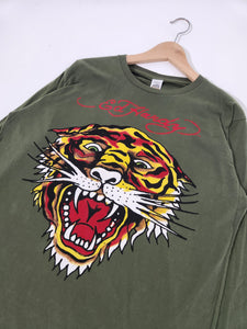 Y2K Ed Hardy Tiger T-Shirt Sz. L