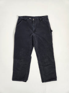 Vintage 1990's CARHARTT Black Demin Cargo Jeans Sz. 38 x 32
