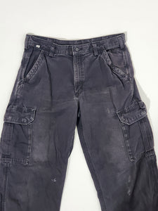 Vintage 1990's Faded Black Denim CARHARTT Jeans Sz. 36 x 32