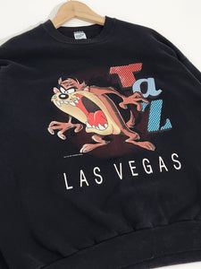 Vintage 1990's Looney Tunes Las Vegas TAZ 1994 Crewneck Sweatshirt Sz. XL
