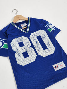 Vintage 1990's LOGO ATHLETICS NFL Seattle Seahawks #80 Jersey Sz. Youth M