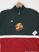 Vintage 1990's Champion NWT Seattle Supersonics Quarter Zip Warm Up Shirt Sz. XL