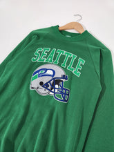 Vintage 1990's NWT Seattle Seahawks Helmet Crewneck Sweatshirt Sz. M