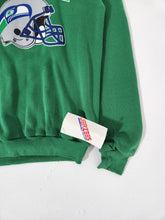 Vintage 1990's NWT Seattle Seahawks Helmet Crewneck Sweatshirt Sz. M