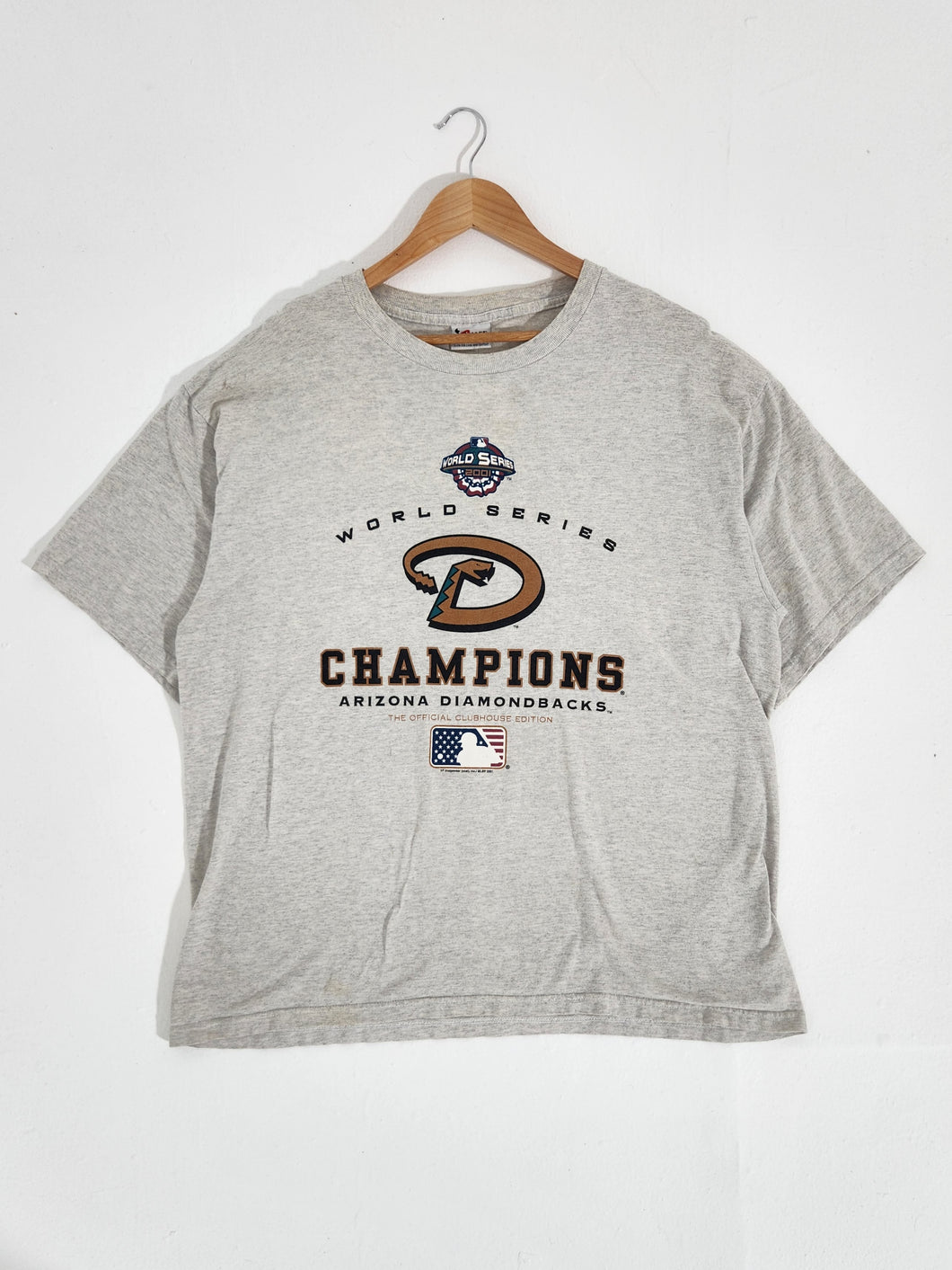Vintage 2000s MLB World Series Arizona Diamondback 2001 Champs T-Shirt Sz. XL