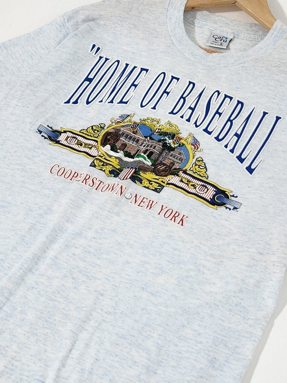 Vintage 1990's Home of Baseball Cooperstown New York T-Shirt Sz. L