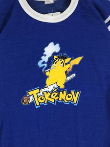 Vintage 1980's Pokemon Bootleg "Tokemon" Jersey Shirt Sz. S