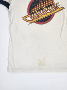 Vintage 1980's Canucks Logo T-Shirt Sz. S