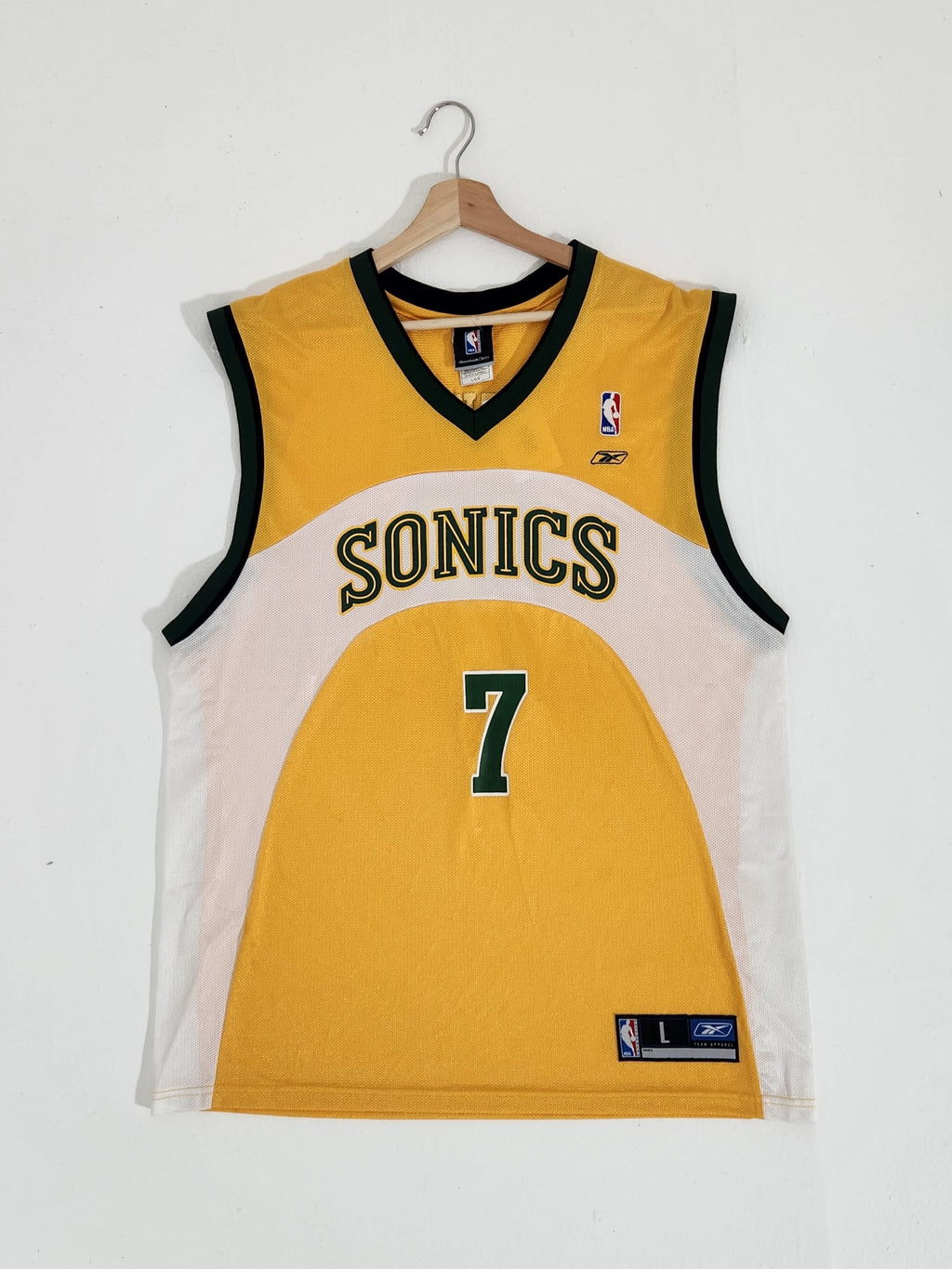 1969-70 SEATTLE SUPERSONICS LEWIS #7 REEBOK HARDWOOD CLASSICS