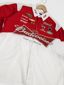Budweiser NASCAR Racing Button Up Shirt Sz. XL