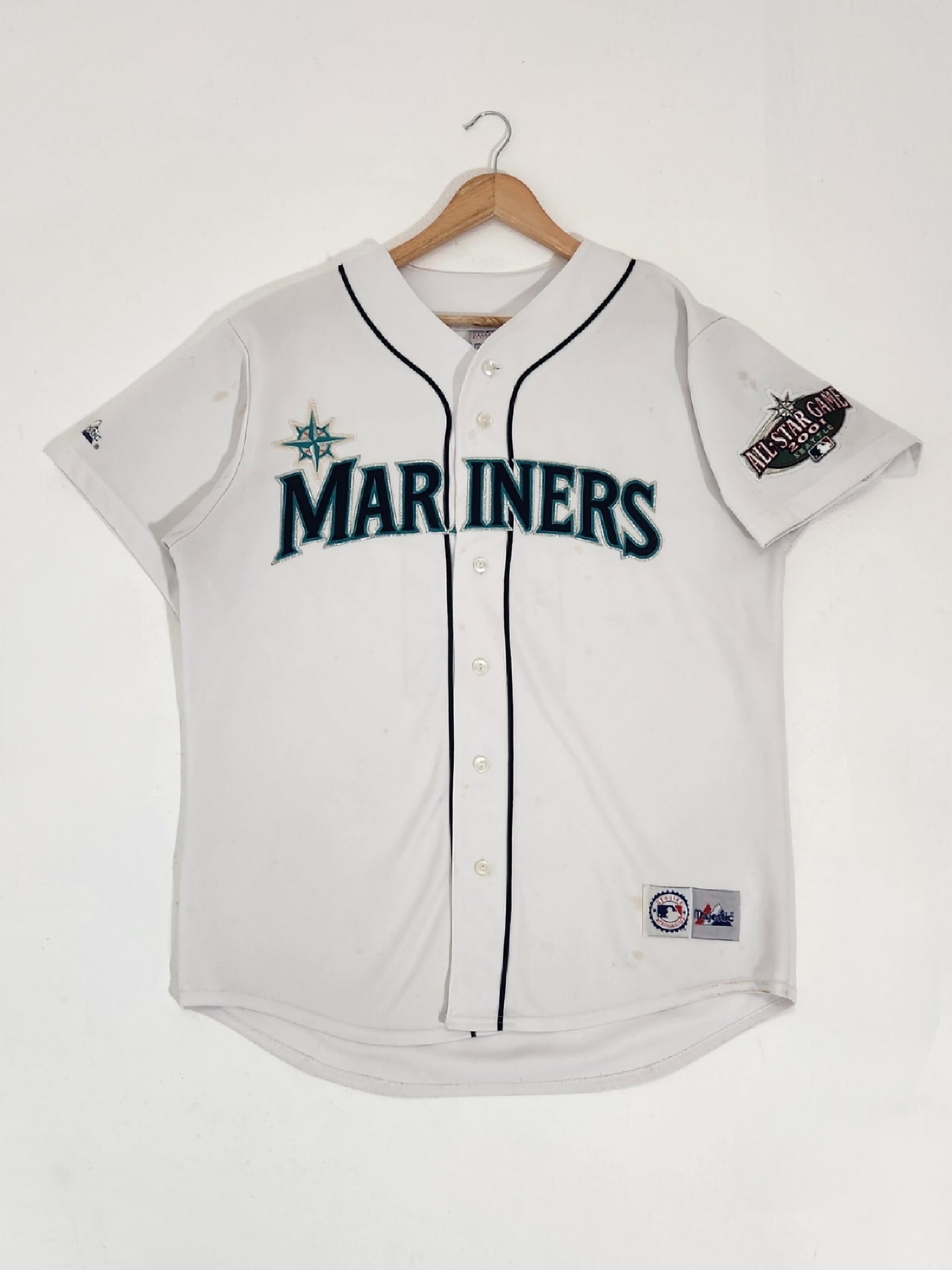 Majestic, Shirts & Tops, Vintage Seattle Mariners Baseball Jersey